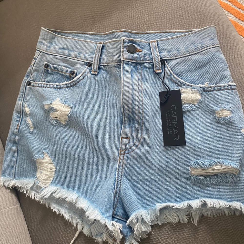 Carmar High Waisted Jean Shorts